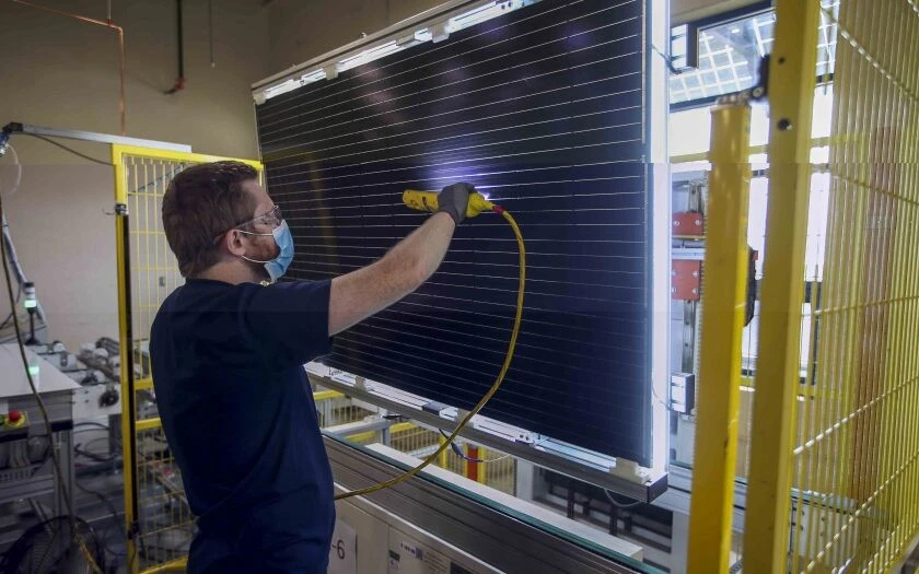 solar panel test