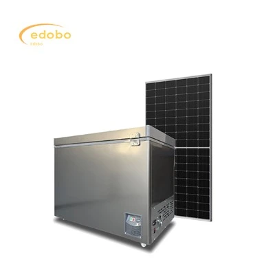 Edobo Solar AC / DC saulės šaldytuvas-šaldiklis, skirtas naudoti namuose
