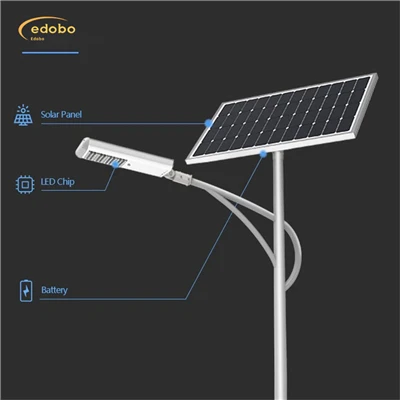 LED gatvės apšvietimas su ličio baterijomis saulės gatvių šviesa